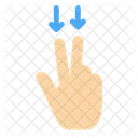 Finger runter  Symbol