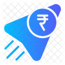 Rupee Send Money Plane Icon