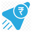 Rupee Send Money Plane Icon