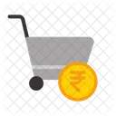 Rupee And Cart Rupee Rupee Payment Icon