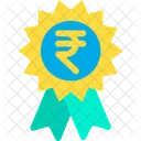 Rupee Badge Financial Badge Financial Medal Icon