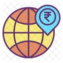 Iglobal Presence Rupee Global Location Financial Location Icon