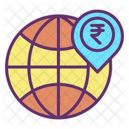Rupee Global Location  Icon
