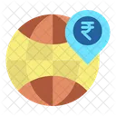 Iglobal Presence Rupee Global Location Financial Location Icône