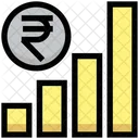 Rupee Graph Earning Graph Money Icon