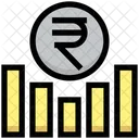 Rupee Graph Money Graph Earning Graph Icon