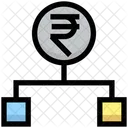 Rupee Hierarchy Structure Connection Icon