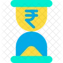 Rupee Hourglass Time Is Money Hourglass Icon