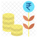 Minvestment Growth Rupee Investment Growth Icon