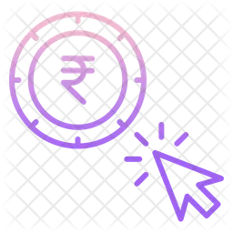Rupee Pay Per Click  Icon