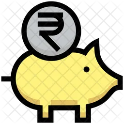 Rupee Piggy Bank  Icon