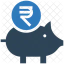 Rupee Piggy Bank Piggy Bank Saving Icon