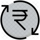 Rupee Process Money Rotation Payment Cycle Icon