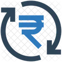 Rupee Process Money Rotation Payment Cycle Icon