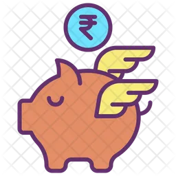 Rupee Savings  Icon