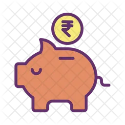 Rupee Savings  Icon