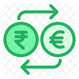 Rupees And Euro Exchange  Icon