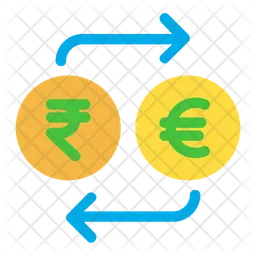 Rupees And Euro Exchange  Icon