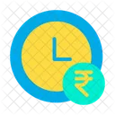 Rupees Clock  Icon