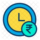 Rupees Clock  Icon
