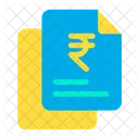Rupees Finance Document Papers Icon