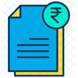 Rupees documents  Icon