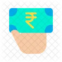 Rupees Note Giving Rupees Donation Icon