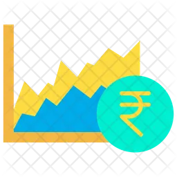 Rupees graph  Icon