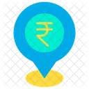 Rupees Location Bank Location Pin Icon