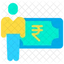 Rupees Earning Cash Icon