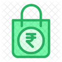 Shopping Bag Rupees Sign Hand Bag Icon