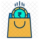 Rupees Shopping Bag Rupees Coin Icon