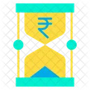 Rupees Time Money Timer Icon