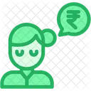 Rupees Woman Conversation Icon