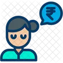 Rupees Woman Conversation Icon