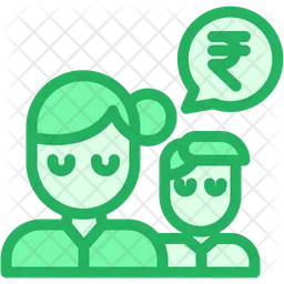 Rupees Woman To Man  Icon