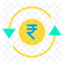 Rupias Moeda Troca De Dinheiro Ícone