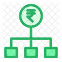 Flussdiagramm Rupien Gelddiagramm Icon