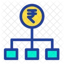 Flussdiagramm Rupien Gelddiagramm Icon