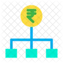 Flussdiagramm Rupien Gelddiagramm Icon