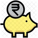 Rupien-Sparschwein  Symbol