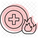 Rural Disaster Response Unit Farm Fire Icon