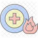 Rural Disaster Response Unit Farm Fire Icon