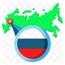 Rusia Asia Mapa Icon