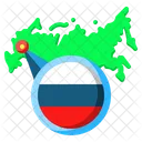 Russia Asia Map Icon