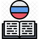 Livro aberto da bandeira da rússia  Ícone