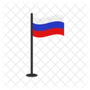 Russia Flag Round Country Icon