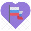 Russia Flag Heart Icon