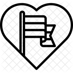 러시아 국기 심장  아이콘