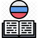 Russia Flag Open Book Russia Flag Book Book Icône